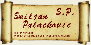 Smiljan Palačković vizit kartica
